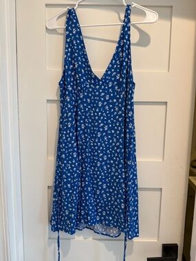 Rhythm Royal Blue Floral V-Neck Sundress